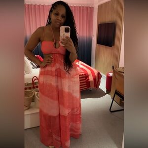 Cut Out Red Maxi Dress sz L